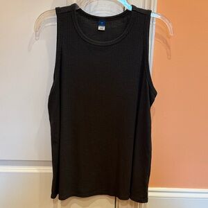 Old Navy Black Sleeveless Ribbed Luxe Tank Top